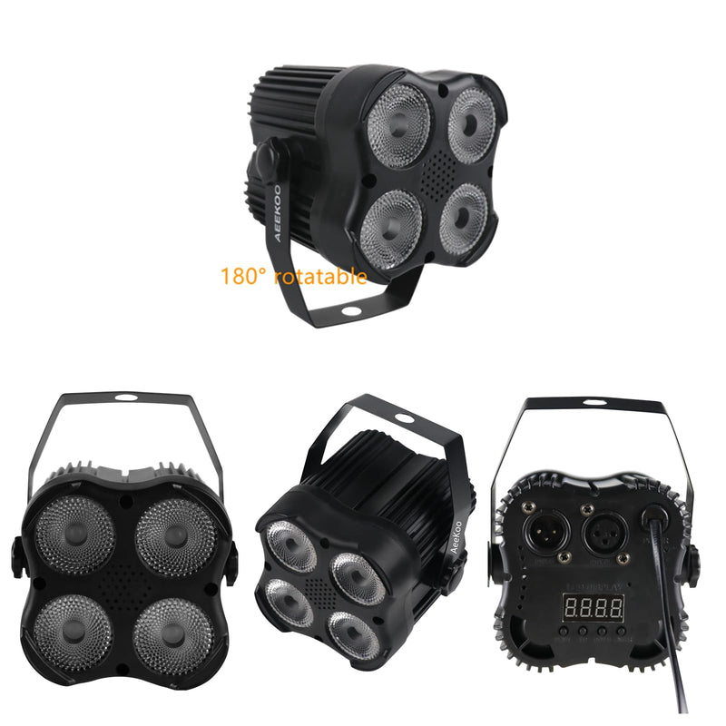 DJ Par Lights, RGBW LED Par Light with Sound Activated and Remote, DMX Stage Uplighting for Event Wedding Church Festival Stage Lighting﻿﻿