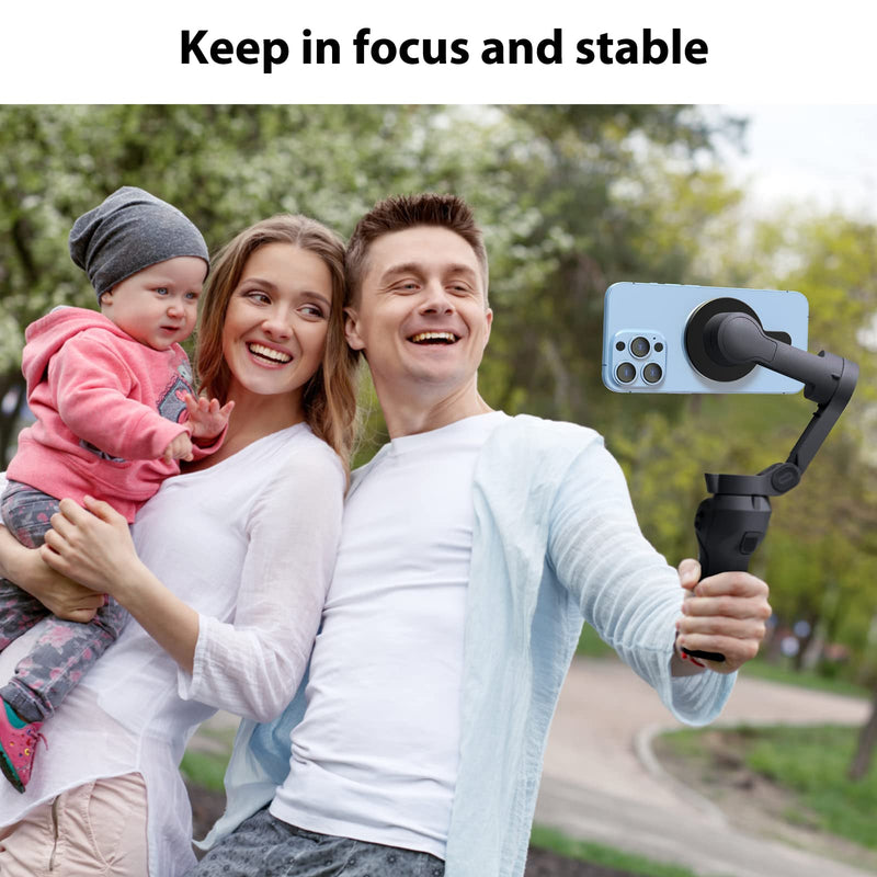 for DJI OM 6 Magsafe Adapter Clamp, Compatible with Gimbal Stabilizer DJI Osmo Mobile 6, Also fits for DJI OM 5 4 SE Black