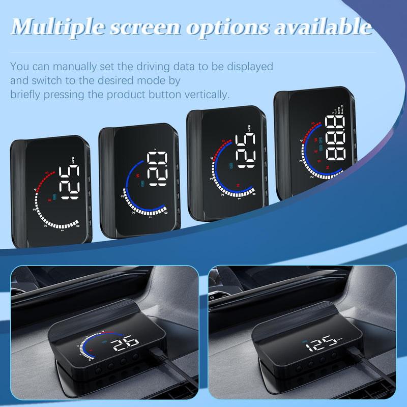 [AUSTRALIA] - Heads Up Display for Cars Windshield Projection M13, OBD2+GPS Car GPS Speedometer Display Speed, Fuel Consumption, Water Temperature and Multiple Alarm Functions Suitable for All Cars m13plus 