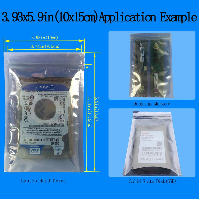 Anti Static Bags,ESD Bags,30pcs Mixed Sizes Antistatic Resealable Bags for 3.5 Hard Drive, 2.5 Solid State Drive,with Labels, ESD Shielding Bags for Varieties of Electronic Device 30pcs Mixed Sizes