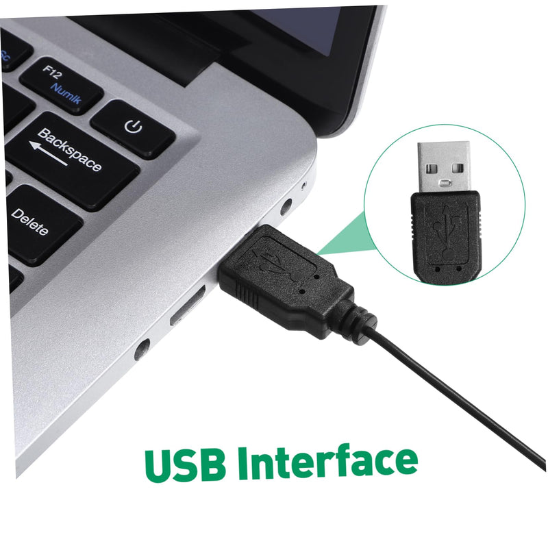 SOLUSTRE Portable 4D USB Powered Mini Trackball Thumb- 3-Button Finger Handheld for Laptop and Desktop Plug and -Table Design for Travel and Limited Space