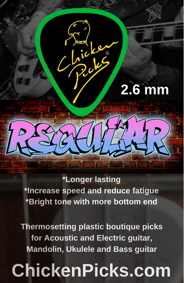 3 x ChickenPicks Regular 2.6 mm guitar picks