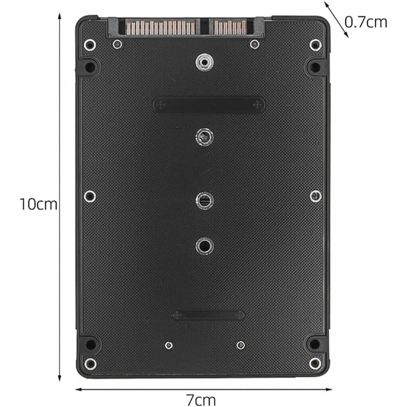 M.2 NGFF (SATA) to SATA III Adapter Card - Premium MCA556 Aluminum Enclosure for 2280 SSDs, Easy Installation, High-Speed 6Gbps Transfer