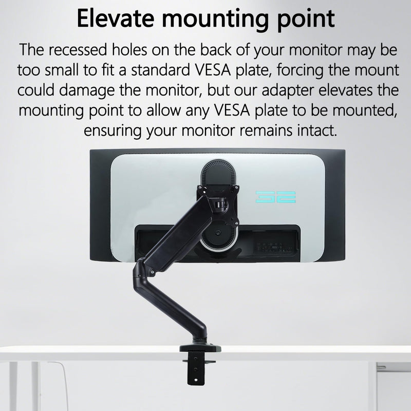AW3425DW VESA Mount Adapter Compatible with Alienware 27" 32" 34" Monitors | (Fit AW2723DF,AW2724HF,AW2724DM,AW2725Q,AW2725D,AW3225QF,AW3225DM,AW3423DWF,AW3425DWM)–No damage to the display Wall Mount