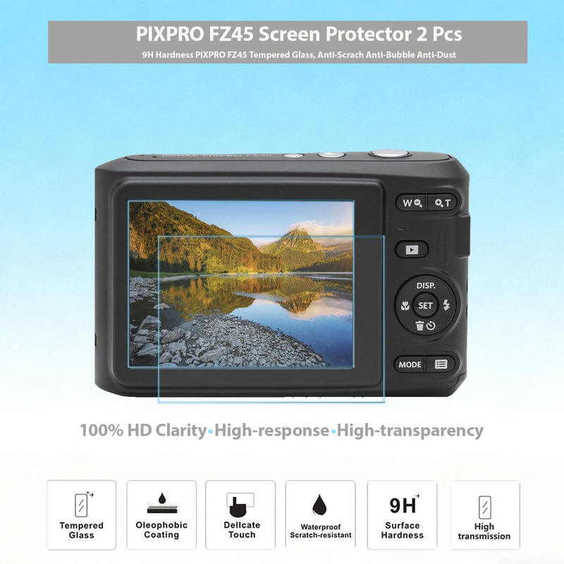 Case for Kodak PIXPRO FZ45 Digital Camera Accessories, Soft Silicone Protective Case, Slim Fit Sleeve with Removable Lens Cover and Screen Protector, Lightweight, Anti-Scratch (Lilac) Lilac
