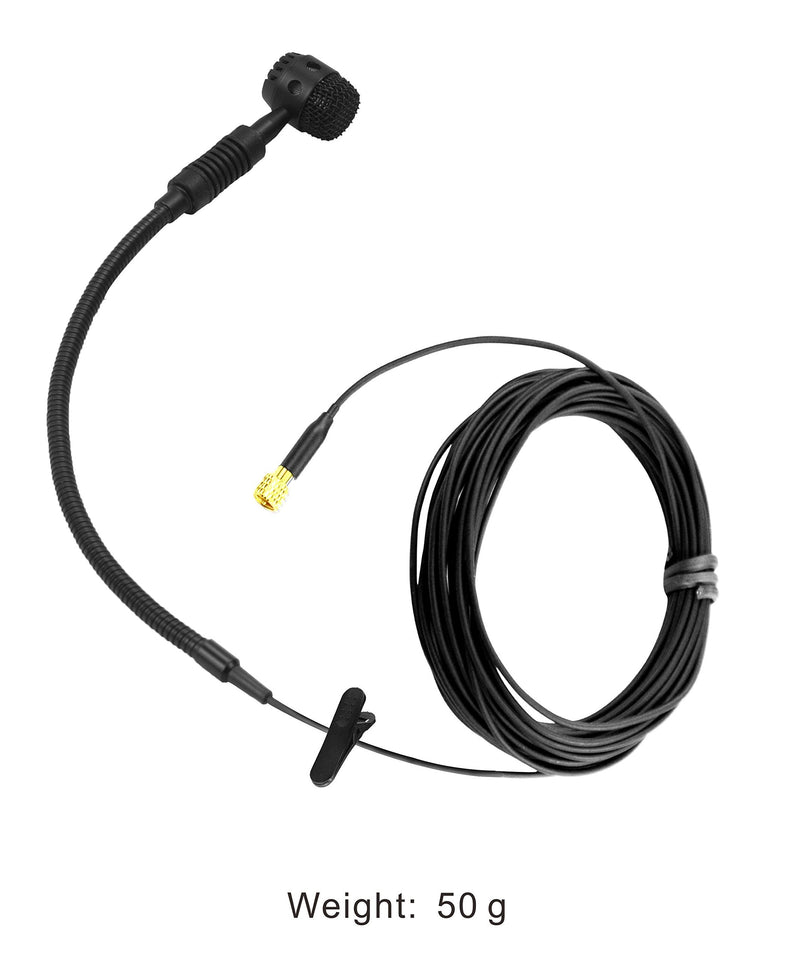 HEIMU Clip On Instrument Condenser Microphone + Universal Clip (for Flute) for Flute