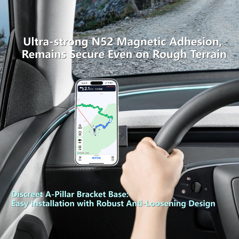 Persevere for Tesla Phone Mount Model 3 Highland 2024-2025 & Model Y Juniper 2025, 15W Qi2 Wireless Charger Strong Magnetic Holder, Fixed Driver Left Air Vent for 4-6.9" Smartphones, Anti-Slip Model Y Juniper 25 / Model 3 Highland 24-25