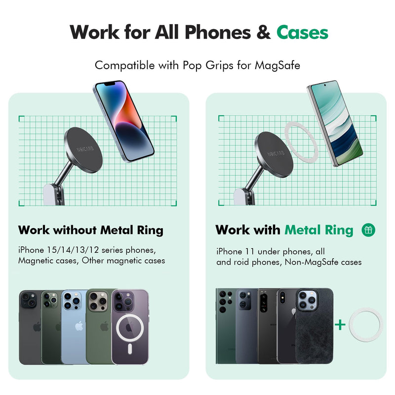 for Tesla Phone Mount,for Mag-Safe Door-Install Phone Holder, Compatible with Model Y/YL(2026-2019) & Model 3 (2023-2017), Magnetic Car Phone Mount for iPhone 17/16/15/14/13/12, Tesla Accessories 2025-2022 Model Y, 2023-2021 Model 3, Drive Seat