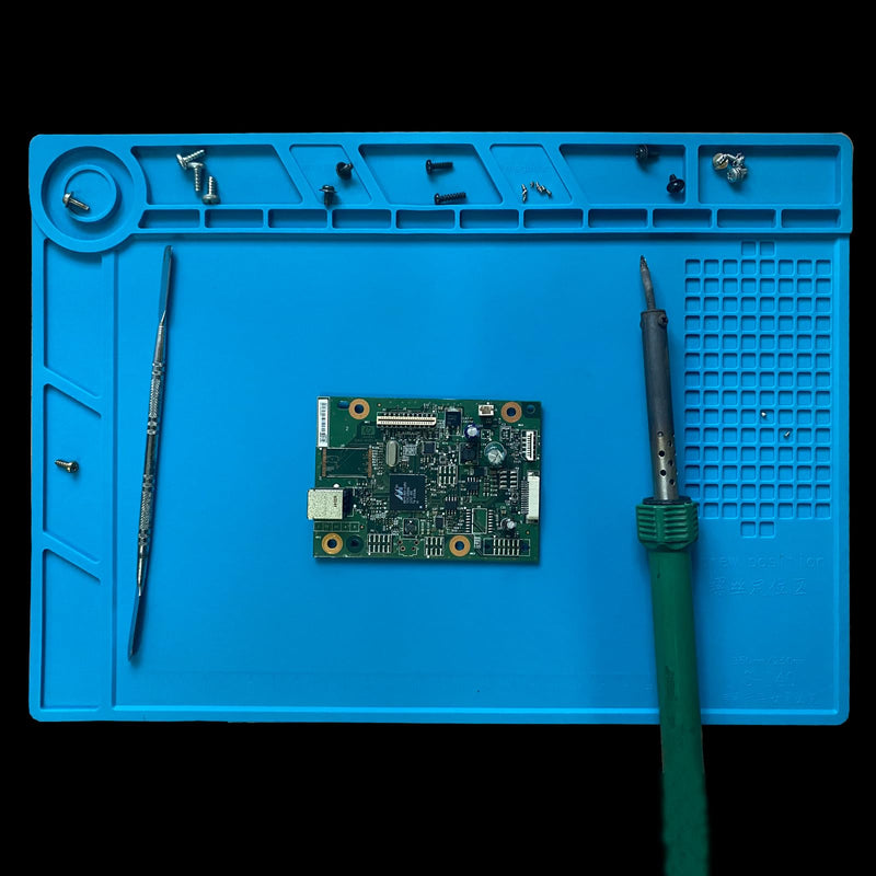 Magnetic Silicone Soldering Mat 13.8 x 9.8 inch Repair Work Pad for Solder Iron Workbench Protenction - Heat Resistant 932°F B(13.8X9.8inch)