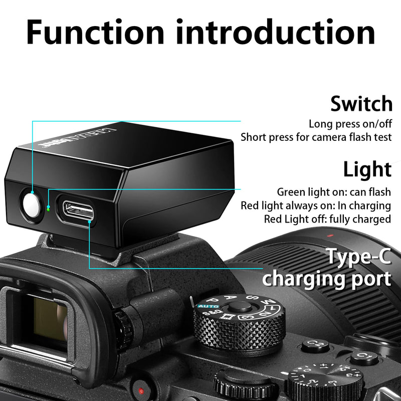 [AUSTRALIA] - MEDALight Upgrade Aluminum F1s Mini Camera Flash for Ricoh GR3/GR3X/Fuji/Sony ZV1/Nikon/Canon/Olympus/Digital Film Cameras,Portable Hot Shoe Camera Flash Speedlite for DSLR Camera(Black). Black 