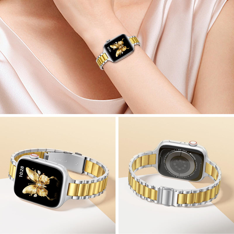 WFEAGL Band Compatible with Apple Watch Bands Women 38mm 40mm 41mm 42mm(Series 11/10),Dressy Slim band for iWatch SE Series 11/10/9/8/7/6/5/4/3/2/1