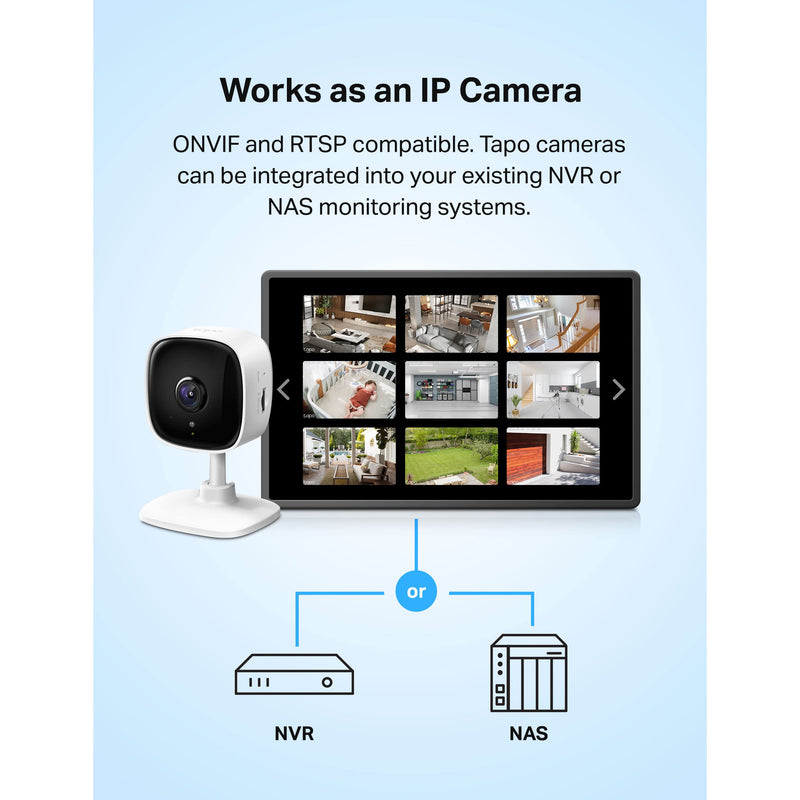TP-Link Tapo 1080P Indoor Security Camera for Baby Monitor, Dog Camera w/ Motion Detection, 2-Way Audio Siren, Night Vision, Cloud & SD Card Storage, Works w/ Alexa & Google Home (Tapo C100) 1080P 1-Pack
