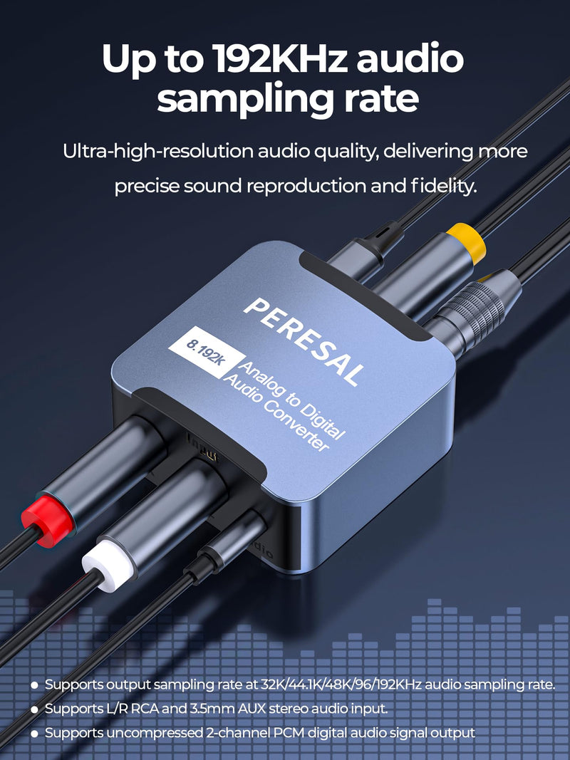 [AUSTRALIA] - Analog to Digital Audio Converter 3.5mm to SPDIF/Coaxial with Optical Cable RCA to Optical for Laptops Desktop Computers to Soundbar ＆ Amplifiers 
