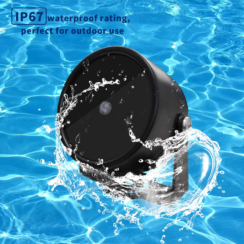(4 LED Waterproof ) IR Illuminator High Power Wide Angle Long Range Infrared Light, 120ft 850nm IR Flood Lights with Power Adapter for Night Vision CCTV & IP Security Camera, Outdoor/Indoor Use 4 Led