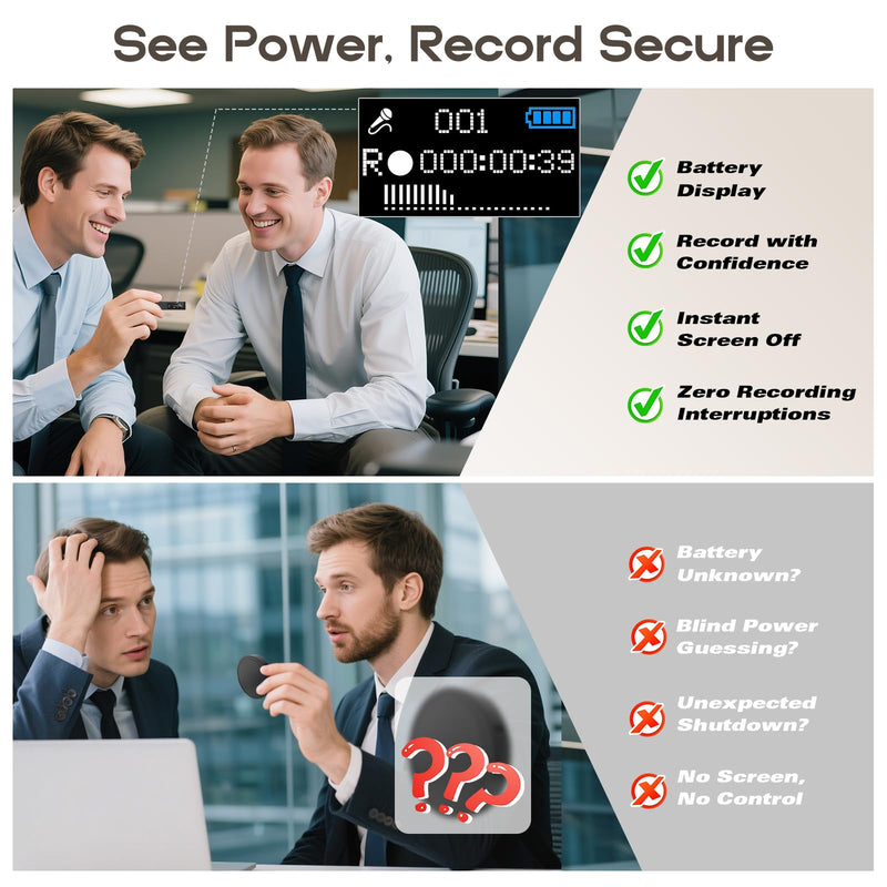 Mini Digital Voice Recorder - 1536Kbps Voice Activated Recorder with Noise Reduction, 64GB Audio Recorder for Lectures Meeting Interviews, Magnetic Tape Recorder Portable Mini with USB, MP3 Player