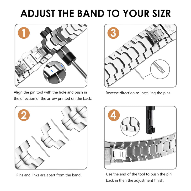 CHANCHY Stainless Steel Apple Watch Band Apple Watch Ultra 3/2/1 Band 49mm | Metal Strap with Butterfly Clasp 46mm 45mm 44mm 42mm 41mm 40mm 38mm iWatch 11 10 9 8 7 6 5 4 3 2 1 SE Ultra for Men Women Titanium Edition, Black 49mm/46mm/45mm/44mm