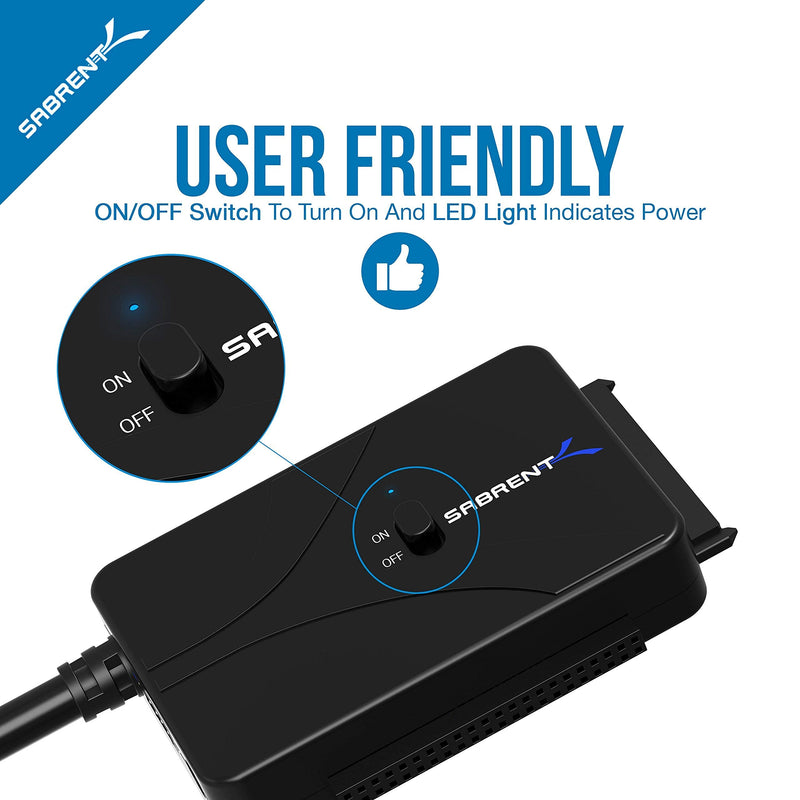 10 Port USB 3.0 Hub Includes 3 Smart Charging Ports with Individual Power Switches and LEDs and 60W 12V/5A Power Adapter+USB 3.0 to SSD/SATA/IDE 2.5/3.5/5.25-INCH Hard Drive