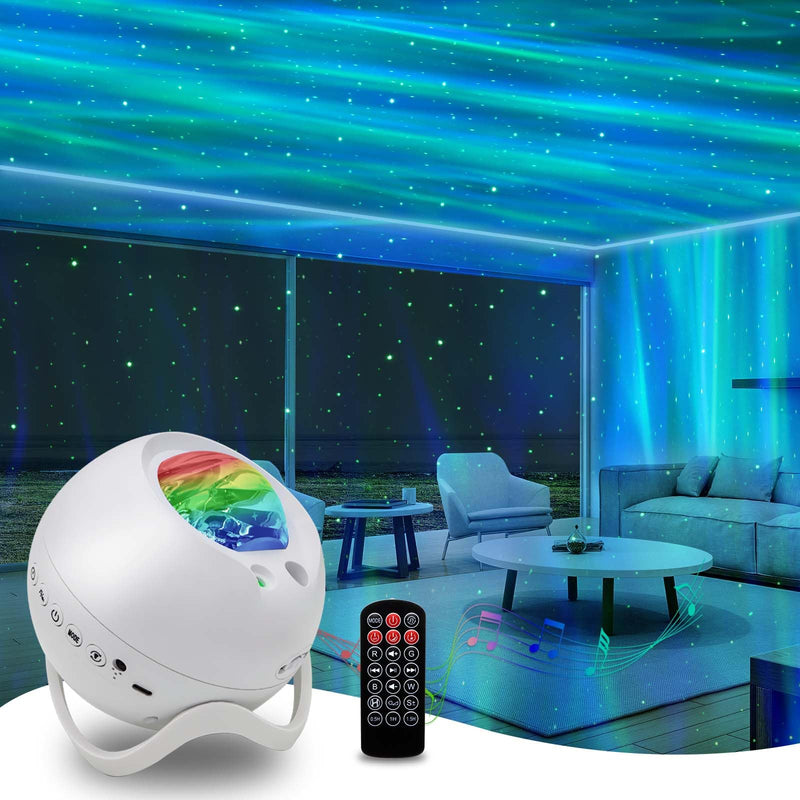 [AUSTRALIA] - HERHOTER Star Projector,Northern Lights Projector,with Bluetooth Speaker, White Noise, Remote Control,Night Light,for Game Room, Adults, Family Gatherings,Galaxy Projector Bedroom 5.3in 