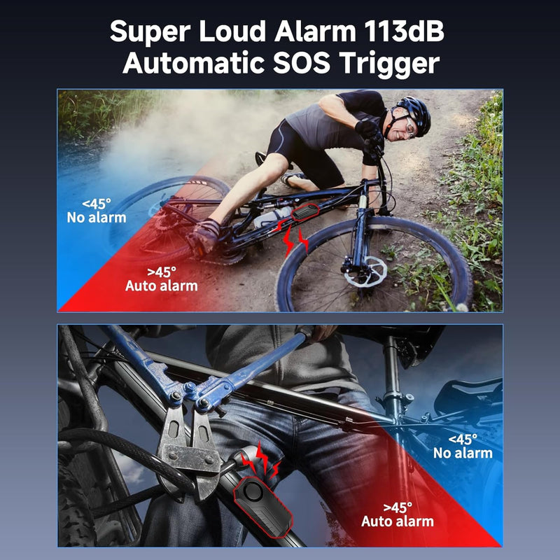 [AUSTRALIA] - 110dB Loud Anti Theft Vibration Sensor Alarm Systems for Electric Bike Motorcycle Golf Car Trailer Mailbox Garage Door Waterproof Home Security Bike Accessories Bike Alarm with Remote 
