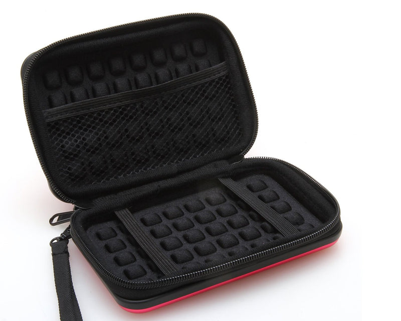 KAYOND Anti-Shock Silver Aluminium Carry Travel Protective Storage Case Bag for 2.5" Inch Portable External Hard Drive HDD USB 2.0/3.0 (Red) Red