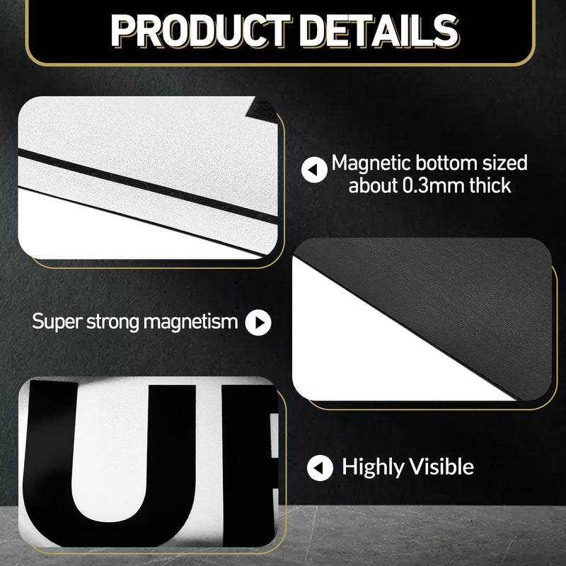 4 Pcs Security Car Magnetic Signs Reflective Security Heavy Duty Signs for Vehicles Magnetic Truck Signs Waterproof Security Officers Magnetic Decals for Patrol(White with Black Border) White with Black Border