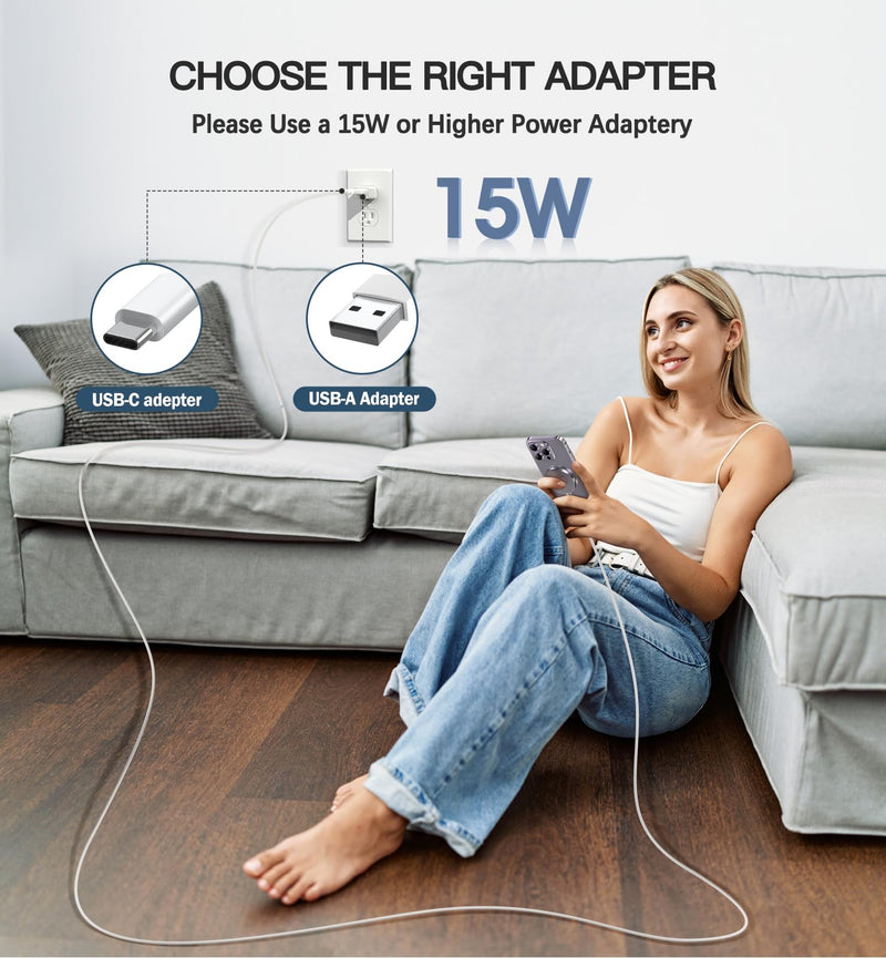 [AUSTRALIA] - Magnetic Wireless Charger 15W Fast Mag Safe Charger for Cell Phone 16 Pro Max/16 Pro/16 Plus/16/15/14/13/12 Series 2 Pack Charging Pad for AirPods 3/2/Pro 2/Pro Mag-Safe Original Replacement Silver magnetic charger 