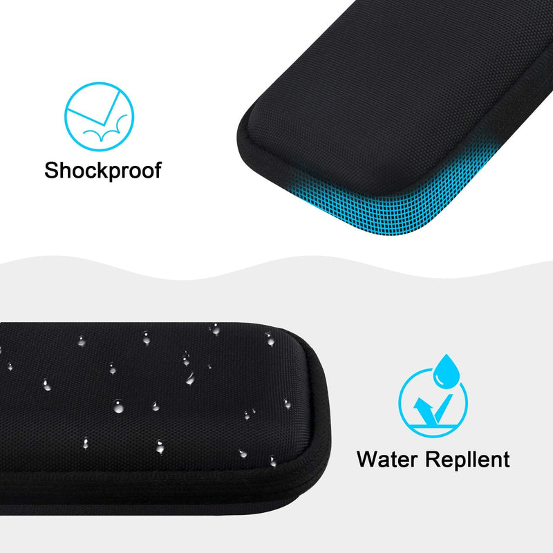 Lacdo Hard Carrying Case for WD My Passport SSD External Portable Drive 500GB 1TB 2TB 4TB External Solid State Drive EVA Shockproof Water Repellent Protective Storage Travel Bag, Black