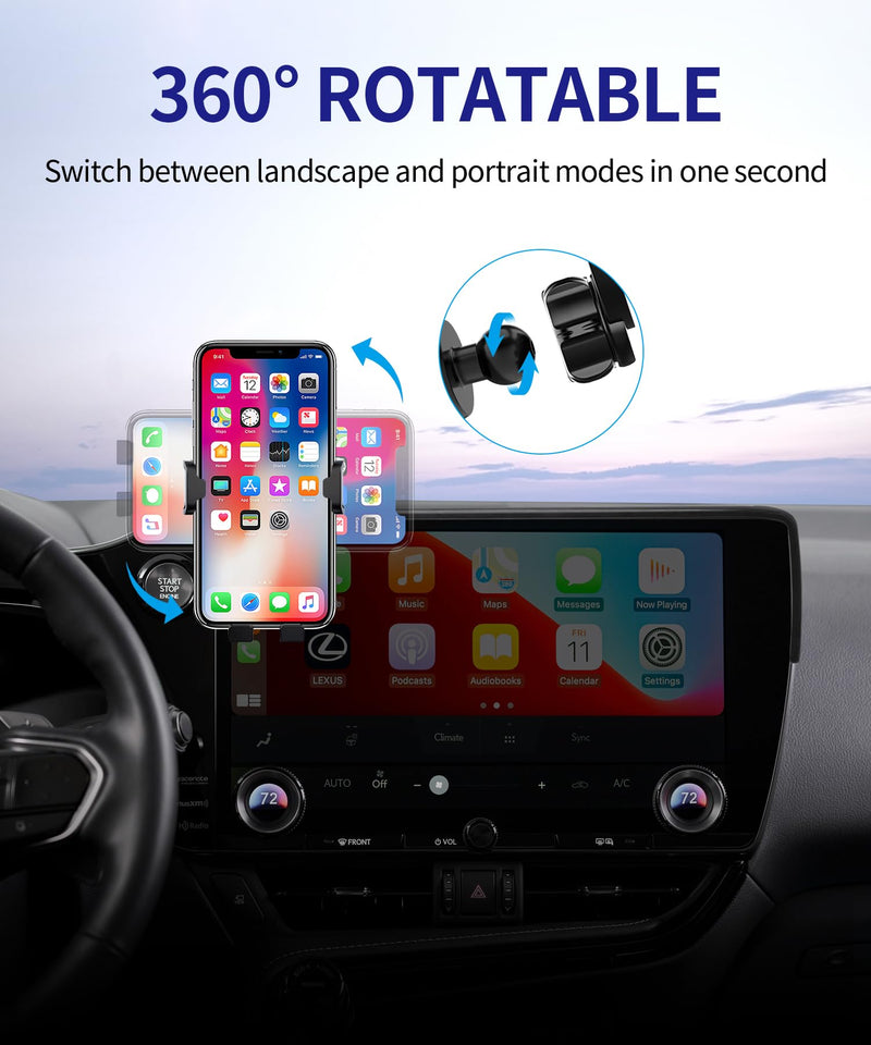 Auto Clamp Car Phone Holder for Lexus NX/Hybrid 2022-2026, 14" Screen Mount | Universal Mechanical Clip Cell Phone Mount Accessories Fit iPhone Android,Automobile Cradle GPS Dashboard Navigation Bracket 14-inch for 2022-2026 NX/NX Hybrid