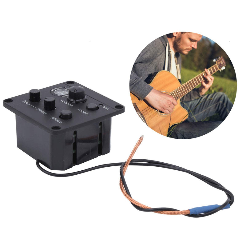 Acoustic Guitar Pickup Preamp System, Pickup Onboard Preamps Equalizer Pre-Wired Guitar Pickup Turner Onboard Preamps EQ Equalizer for Glued to Sound Hole
