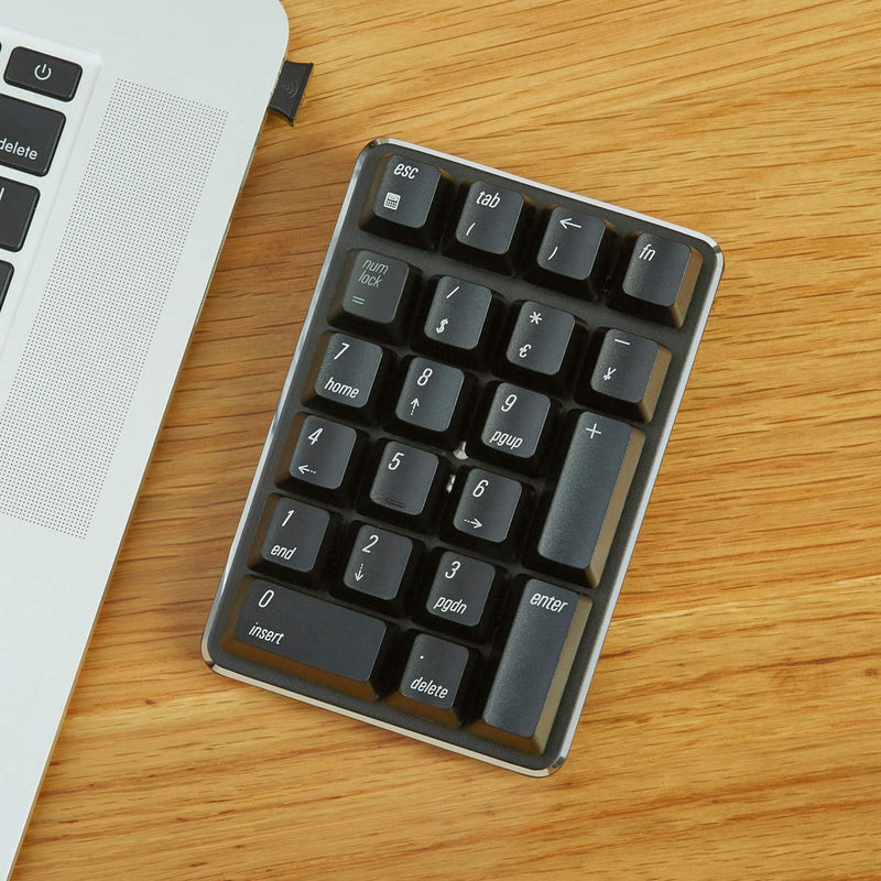 Mechanical Numeric Keypad GATERON Red Switch 2.4G Wireless Gaming Keypad 21 Keys Mini Numpad Portable Keypad Extended Layout Black Magicforce by Qisan