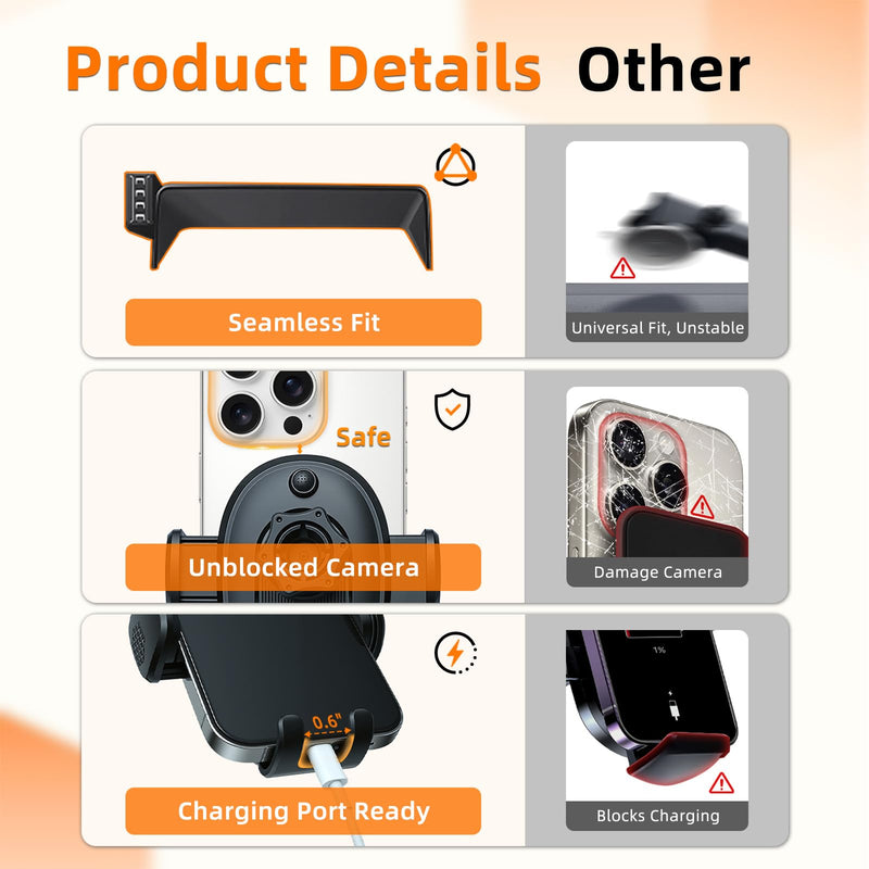 Car Phone Holder for Mazda CX5 (2021-2025,10.25" Screen Only), 360 Phone Holder Rotating, Hands Free Mobile Holder, Car Mount for iPhone, Samsung & Android, with Storage Box, CX-5 Interior Accessories Mazda CX5 | 2021-2025