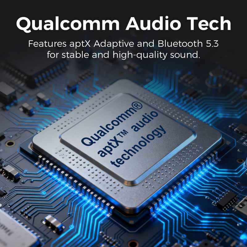 [AUSTRALIA] - Bluetooth 5.3 Audio Transmitter with Qualcomm aptX Adaptive, Dual Device Support, 35Hr Battery Life, 3.5mm AUX for Travel, Flight, Gym 