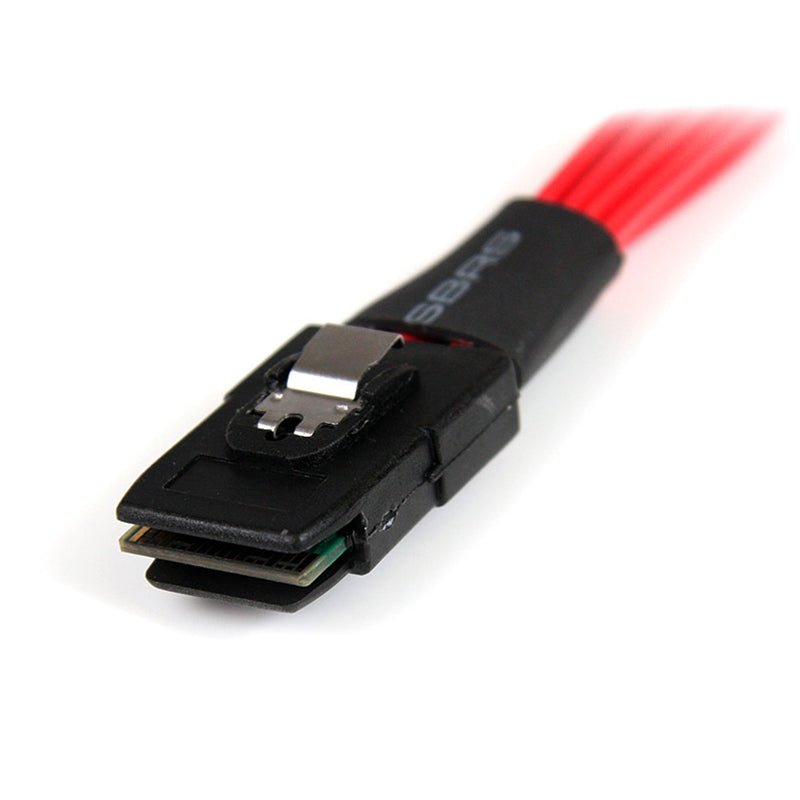 StarTech 1m Internal Mini SAS to SATA Cable (SAS8087S4100) | SFF-8087 to 4x Latching SATA
