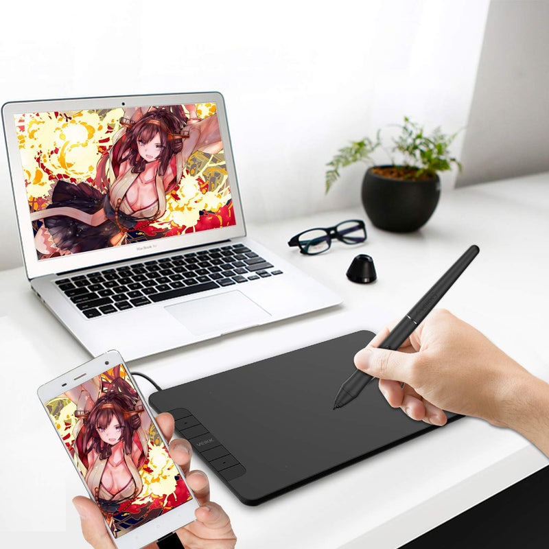 VEIKK VK640 Drawing Tablet 6 x4 inch OSU Tablet with Battery-Free Stylus for Android,Windows and Mac OS,Support Tilt Function(8192 Level Pressure)