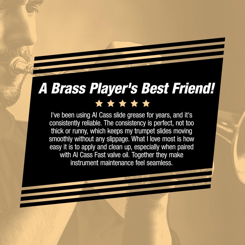 [AUSTRALIA] - Official Al Cass Slide Grease | Long-Lasting Tuning Slide Lubricant for Brass Instruments | Odorless & Non-Gumming | Made in USA (3) 3 