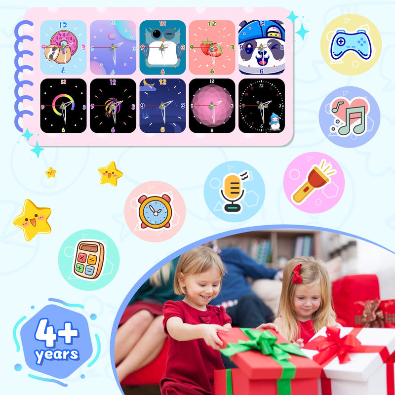 Smart Watch for Kids Suitable for Boys and Girls 4-12 Years with 19 Games Camera Video Music Alarm Clock Audiobook Learn Card Calculator Educational Kids Smartwatch Toys Birthday Idea(Blue)