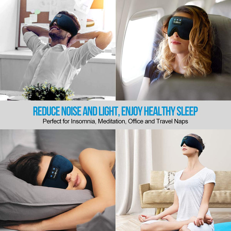 MUSICOZY Sleep Headphones Breathable Bluetooth 5.4 Headband 3D Sleeping Headphones, Wireless Eye Mask Sleep Earbuds for Side Sleeper Women Office Air Travel Cool Tech Gadgets Unique Gifts 2 Packs