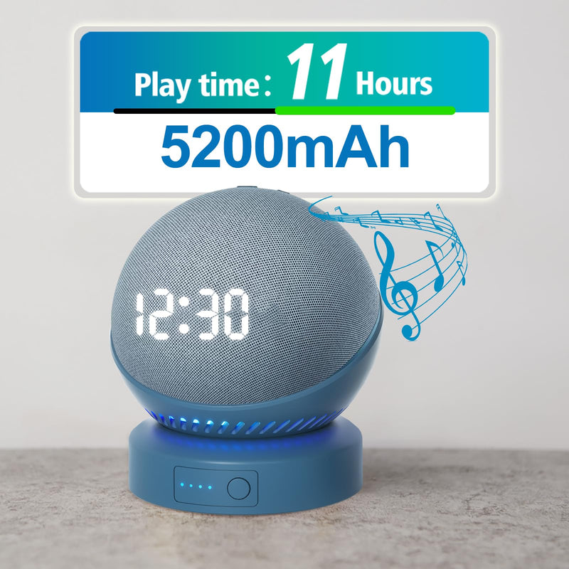 Battery Base for D0/t 4th & 5th Generation Portable D0/t 5TH Gen and Google Nest WiFi Battery Base Stand, Not Including The Speaker (blue) blue