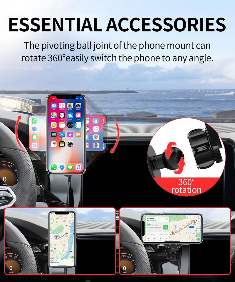 Car Phone Holder for Volkswagen Atlas/Cross Sport 2024-2026,12"Screen Mount | VW Magsafe Accessories Magnetic Cell Phone Mount Clip Compatible with iPhone, 3D fit Stable Dashboard Navigation Bracket