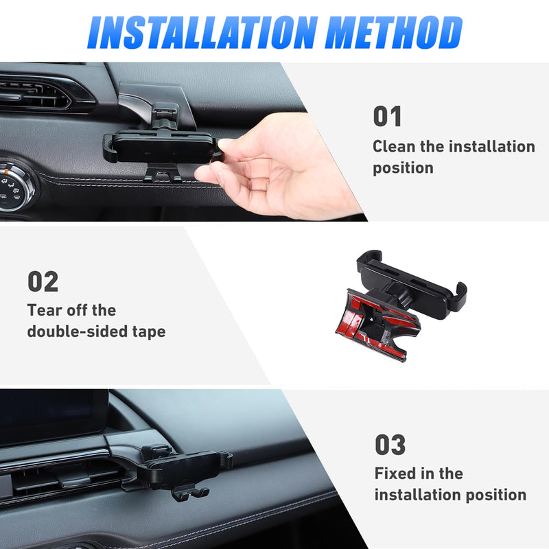 Car Phone Holder Compatible with Mazda MX-5 ND 2016-2024 Center Console Air Vent Phone Mount Adjustable，ABS Black Car Phone Cradle Car Accessories (Style B) Style B