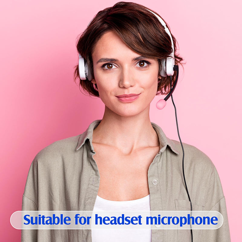 30 Pcs Mini Size Lapel Headset Microphone Windscreen Sponge Microphone Foam Covers Lavalier Mic Covers for Microphones Variety of Headset, Noise Reduction, 5 Colors