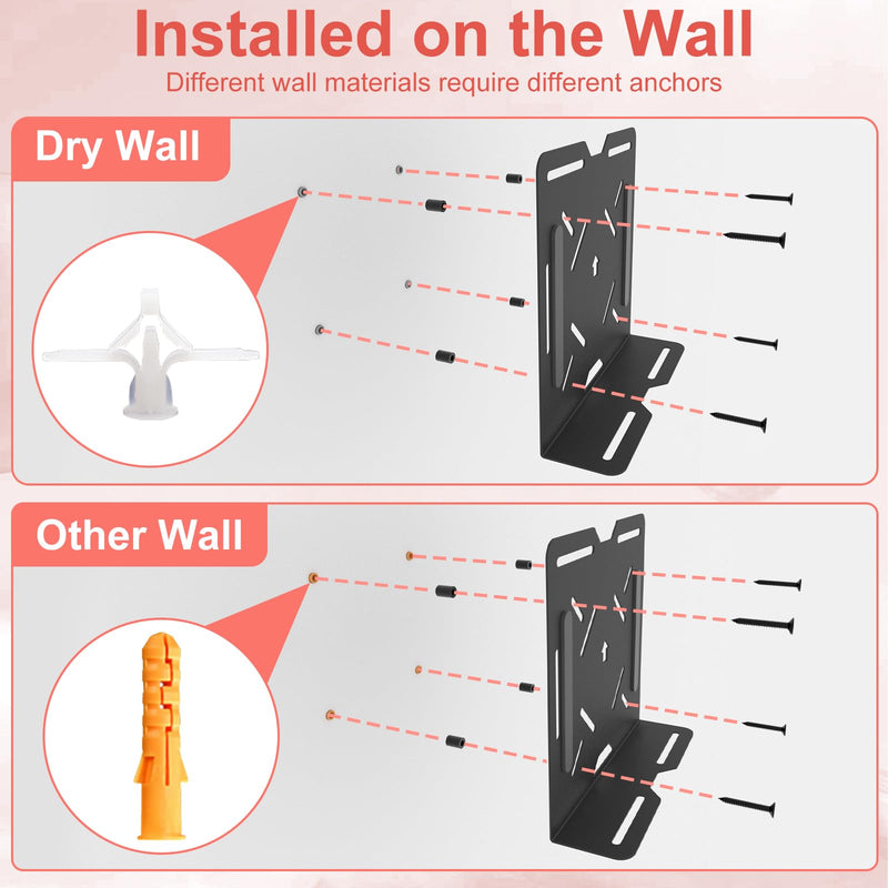 Universal Wall and VESA Mount for Micro PC, UPS Units, Wifi Router, Cable Modem and Other Electronic Devices Adjustable Strap Mount Bracket for Dell HP Lenovo Mini PC Mounted Behind the TV or Monitor