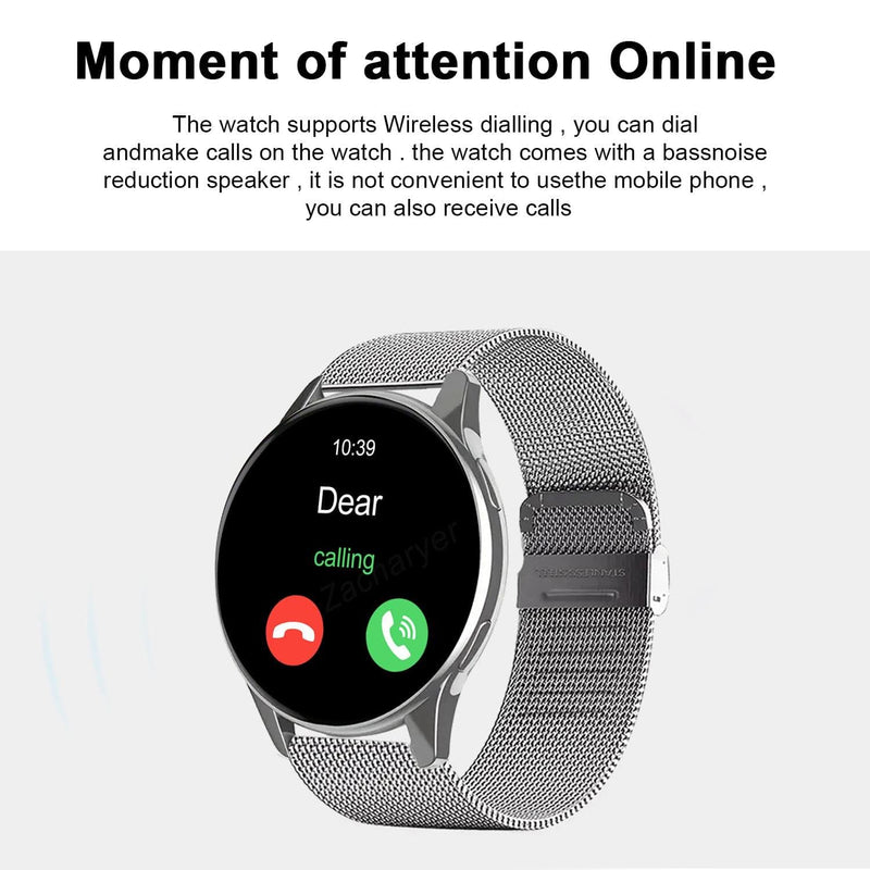 Elegant Women smartwatch with 2 Bands, Bluetooth Calls & Tracking. | Elegant women smartwatch with 2 interchangeable bands. Supports Bluetooth calling, notifications & real-time health tracking.