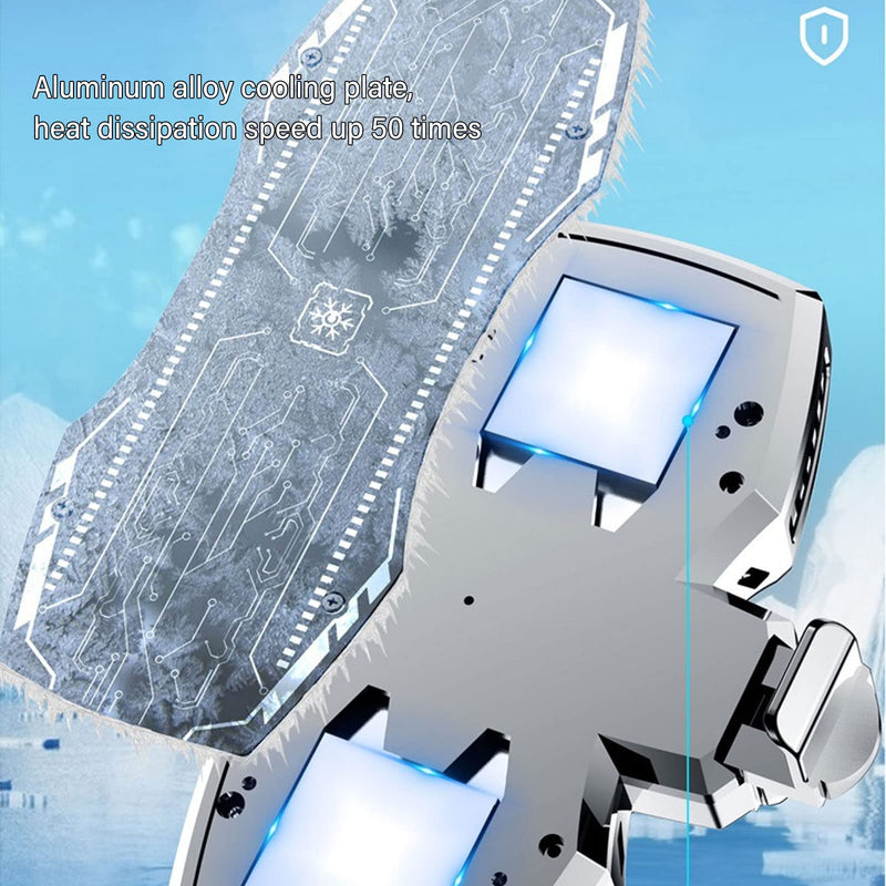 Cell Phone Cooler, Low Noise Cellphone Radiator with Dual SemiConductor Cooling Chip, Mobile Phones with Width of 2.6 to 3.5in for Live Streaming, Outdoor Vlog, Gaming