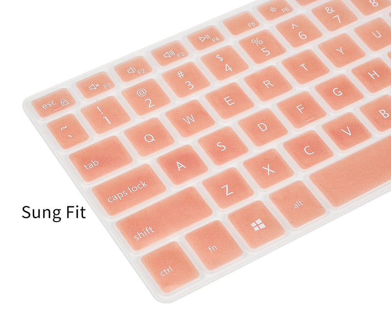 Keyboard Cover for 2021 New Dell Inspiron 15 3000 3501 3505 3502 5000 5501 5502 5505 5508 5584 5590 5593 5598, Dell Inspiron 17 7590 7591 7501 7506 7706 7790, 2021 2020 Dell Vostro 3000 5000,Rose Gold Rose Gold