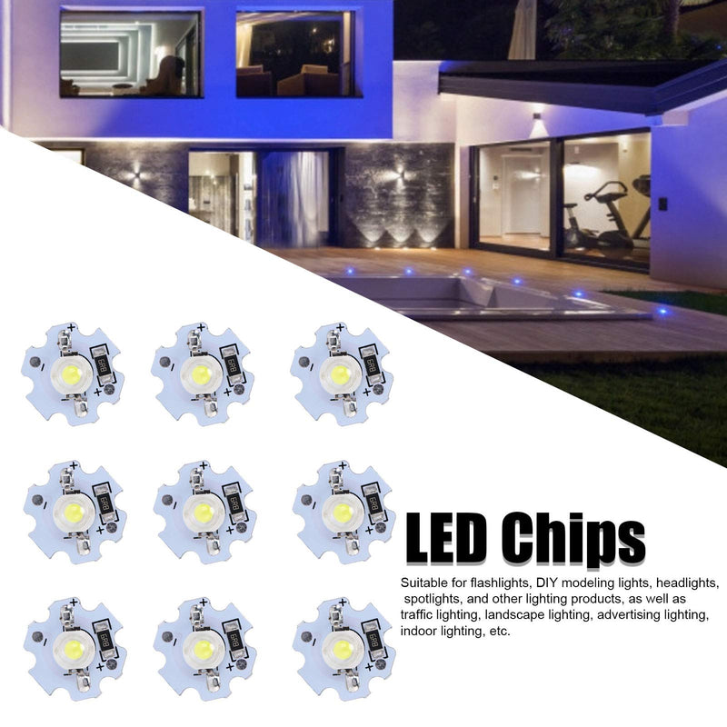 Pack of 25 5 V LED Light LED Chip, 200 lm 1 W High Performance LED Chips with Aluminium Plate, Light Beads Brightness Light Source Chip for DIY Lighting Fixtures (Cool White Light)