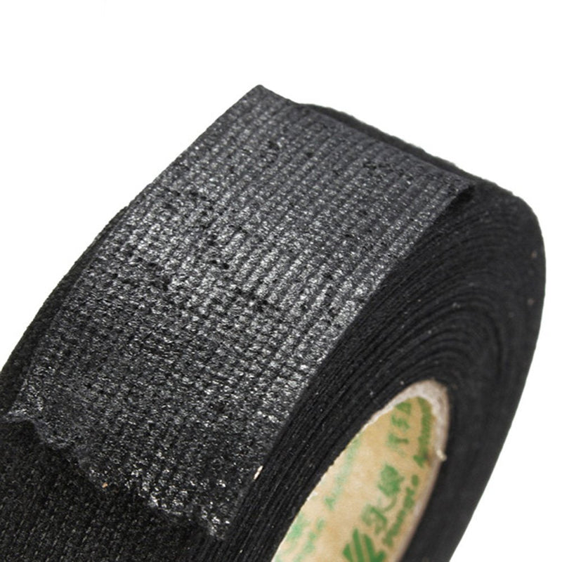 5 Rolls Wire Loom Harness Tape, Wiring Harness Cloth Tape, Wiring Loom Harness Adhesive Cloth Fabric Tap， Adhesive Fabric Tape for Automobile ，Wire harnessing Noise Damping Heat Proof(15 mm x 15 m)