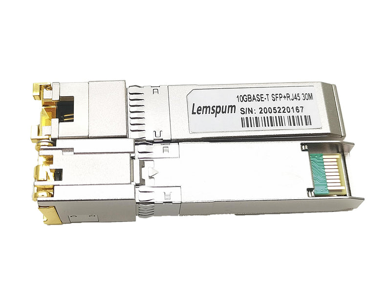 10GBASE-T SFP+ to RJ45 Transceiver, 10Gbe Copper 30m RJ-45 Optical Transceiver Module Widely Compatible with Cisco SFP-10G-T-S,Ubiquiti UniFi UF-RJ45-10G, Meraki,Mikrotik,Supermicro,1PC 10GBase-T: 30M