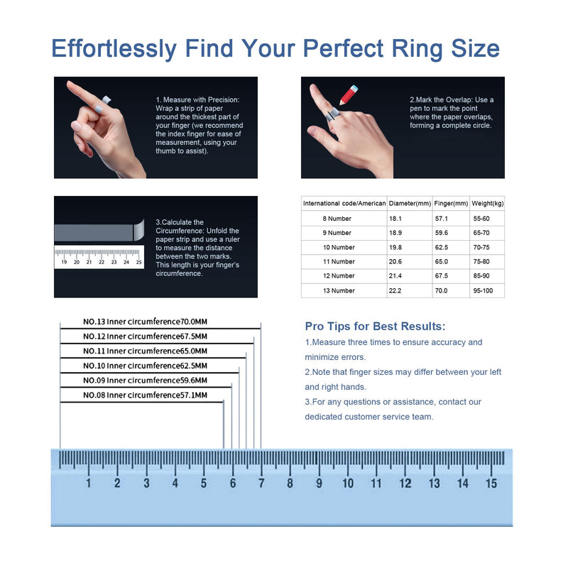Smart Rings for Men & Women,Tracker with Fitness Health Sleep Blood Pressure Step,Smart Wearable,iOS & Android Compatible，Non-Subscription (Black, 11) Black