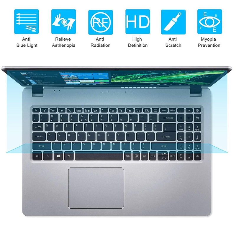 2 Pack 15.6 inch Anti Blue Light Screen Protector,Eye Protection Anti-scratch and Anti-Glare Screen Filter Film for 15.6’’ display 16:9 laptop